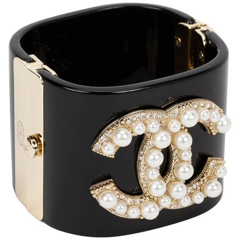 black chanel cuff|Chanel cuff jewelry.